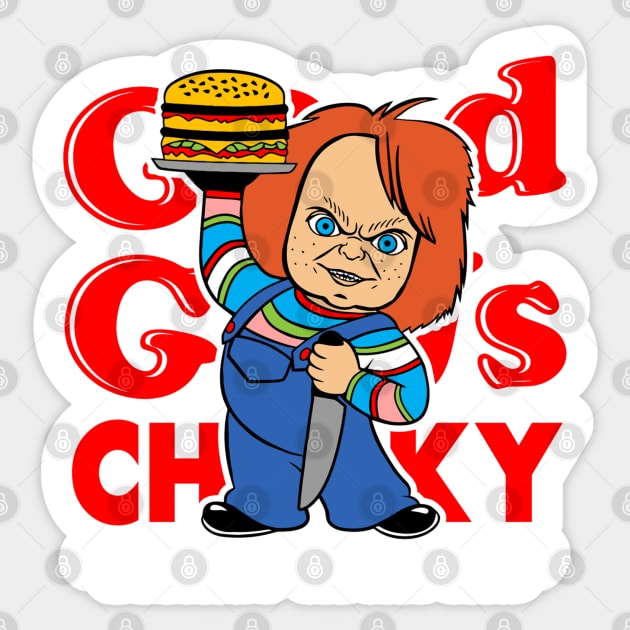 Evil Doll Burger Sticker by buby87